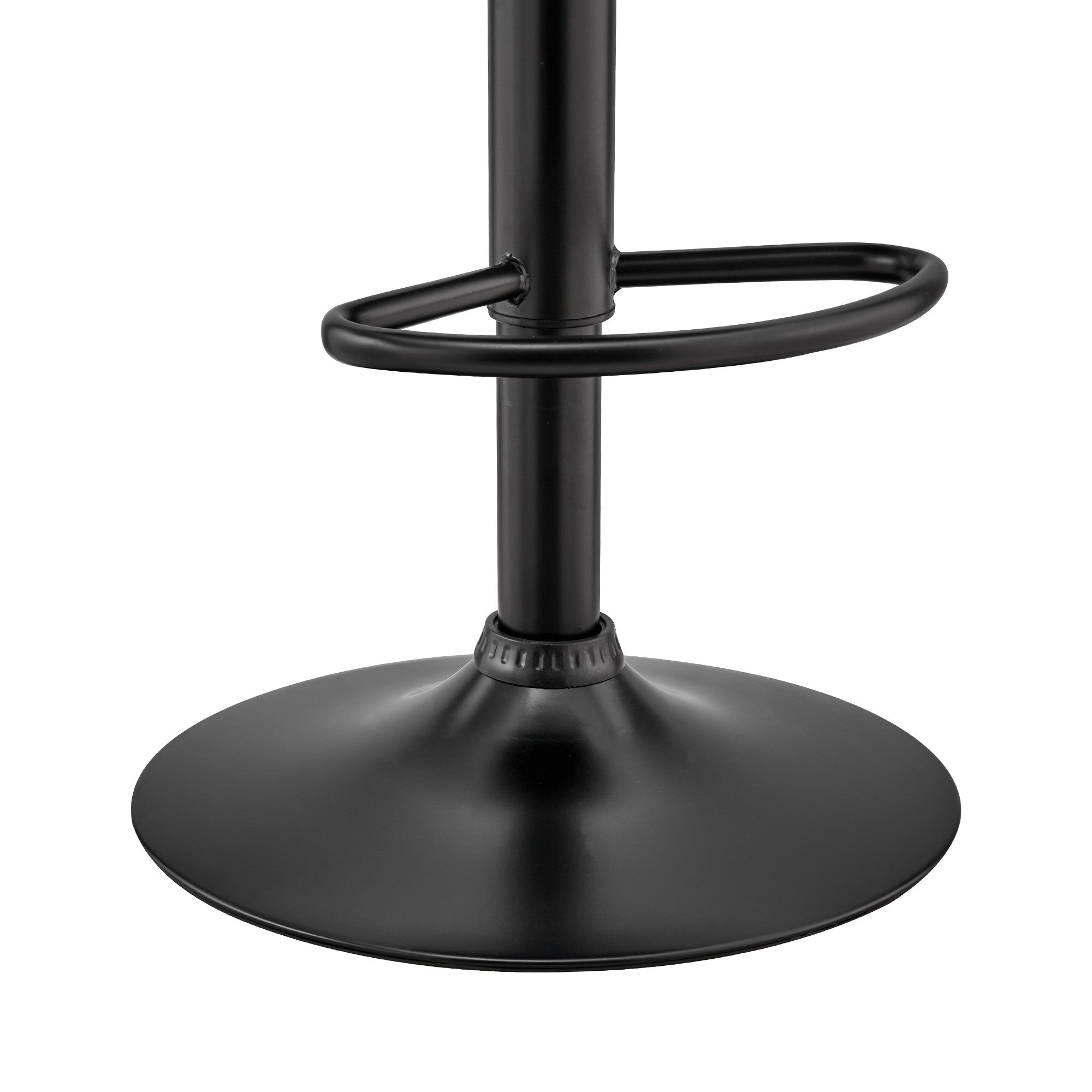 25" Gray And Black Iron Swivel Low Back Adjustable Height Bar Chair-5