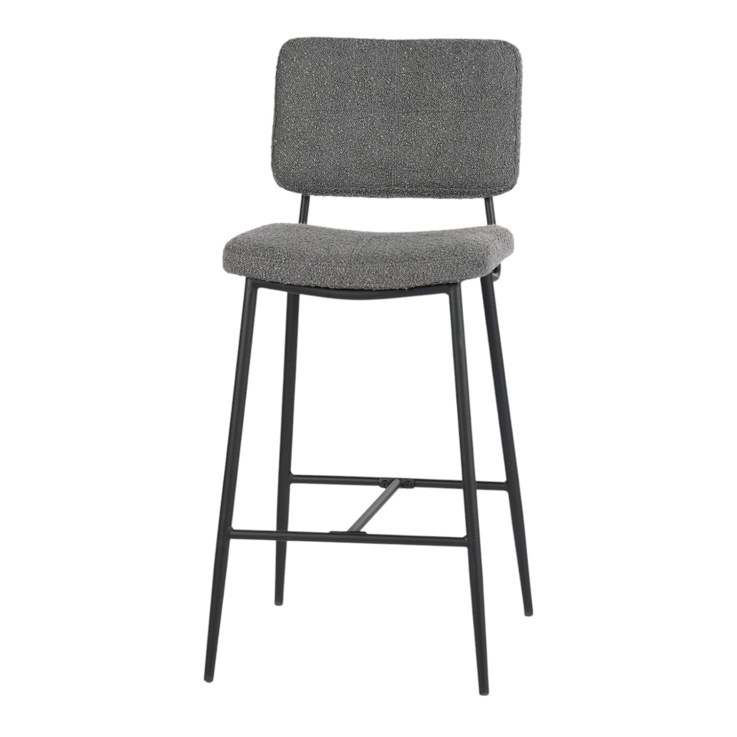 Set of Two Green and Black Manufactured Wood and Steel Low Back Bar Height Bar Chairs-2