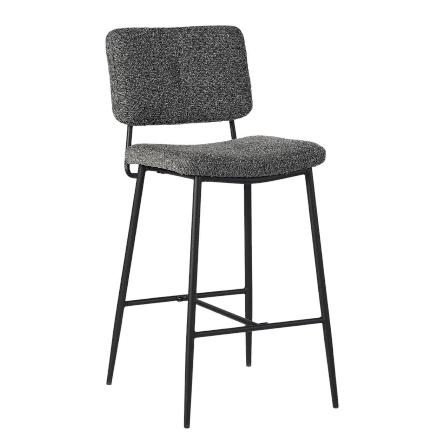 Set of Two Green and Black Manufactured Wood and Steel Low Back Bar Height Bar Chairs-3