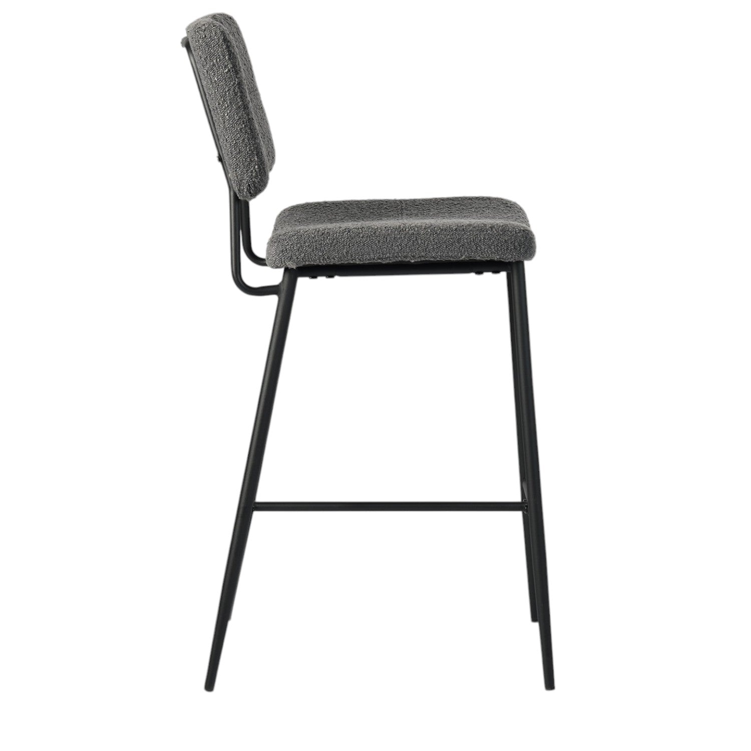 Set of Two Green and Black Manufactured Wood and Steel Low Back Bar Height Bar Chairs-4
