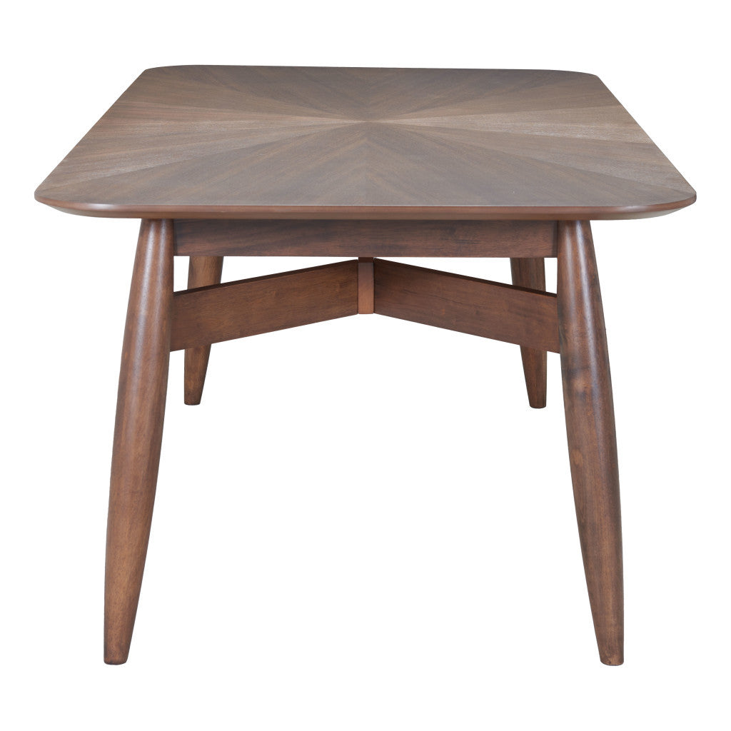 78" Espresso Solid Wood Dining Table-2
