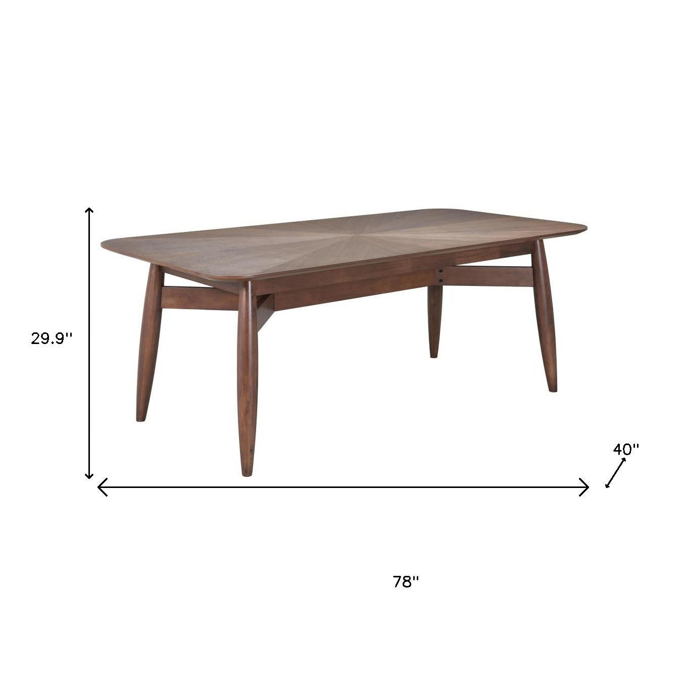 78" Espresso Solid Wood Dining Table-8