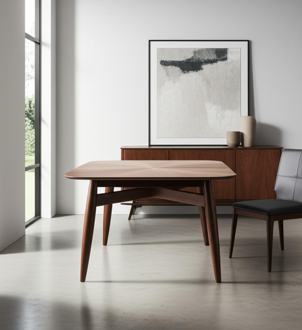 46" Espresso Solid Wood Square Dining Table-0