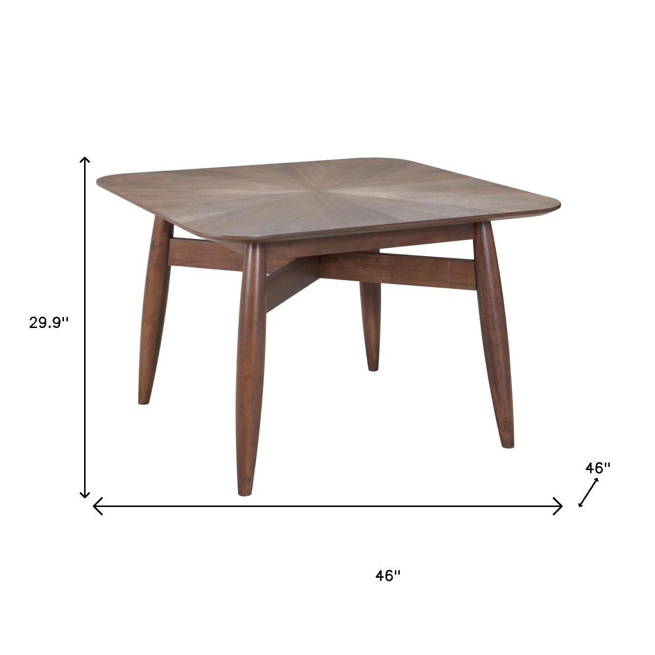 46" Espresso Solid Wood Square Dining Table-8