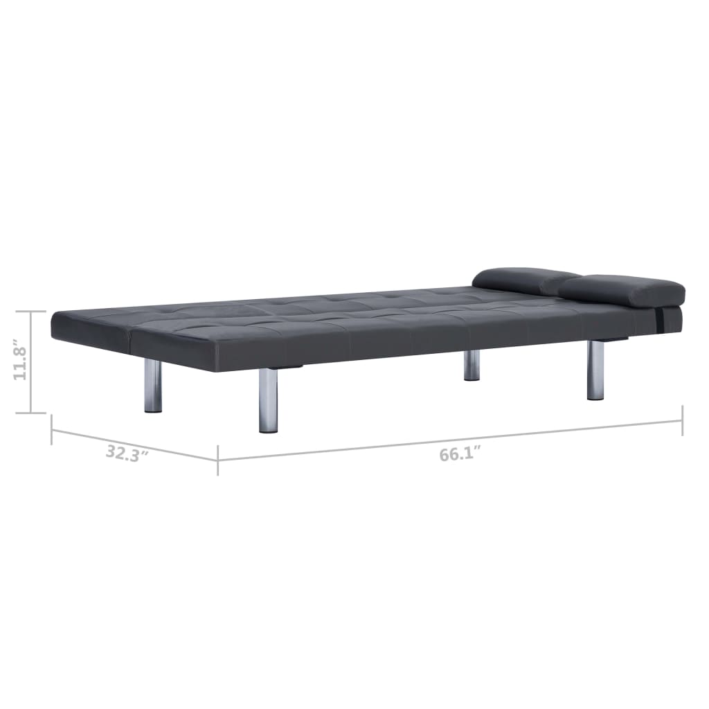 vidaXL Sofa Bed Convertible Sleeper Sectional Sofa Bed with Two Pillows Fabric-3