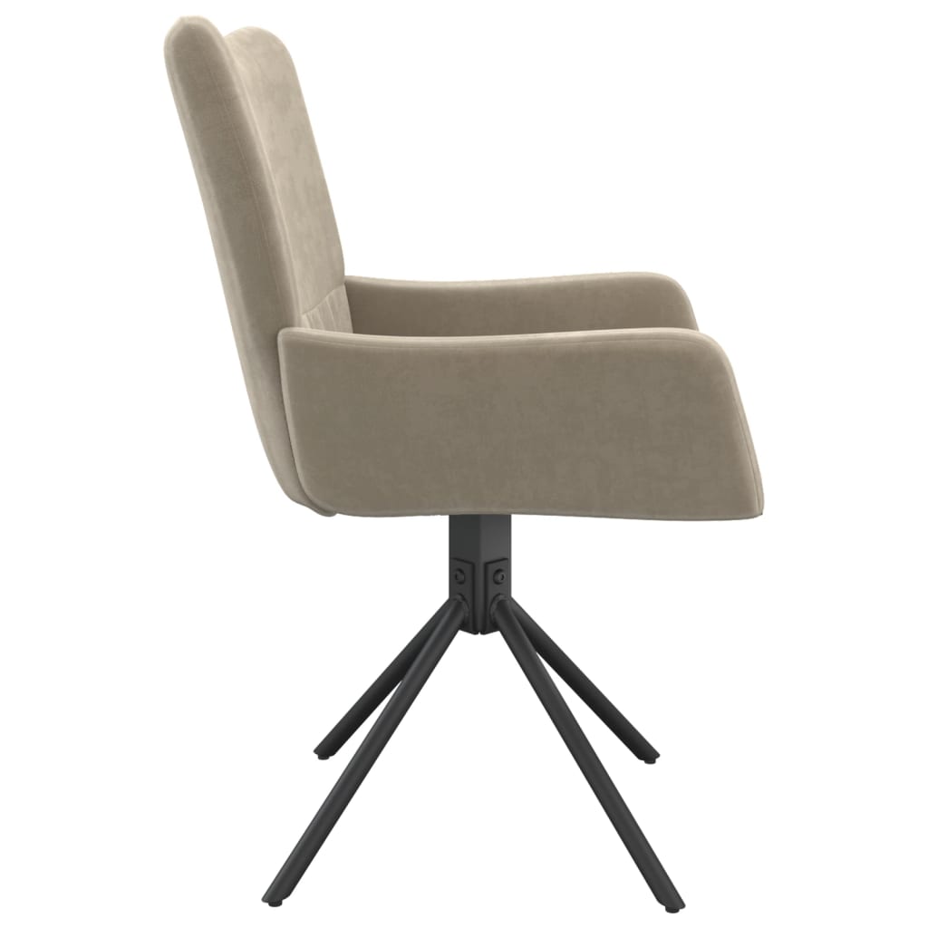 vidaXL Swivel Dining Chairs 2 Pcs Upholstered Accent Leisure Side Chair Velvet-2