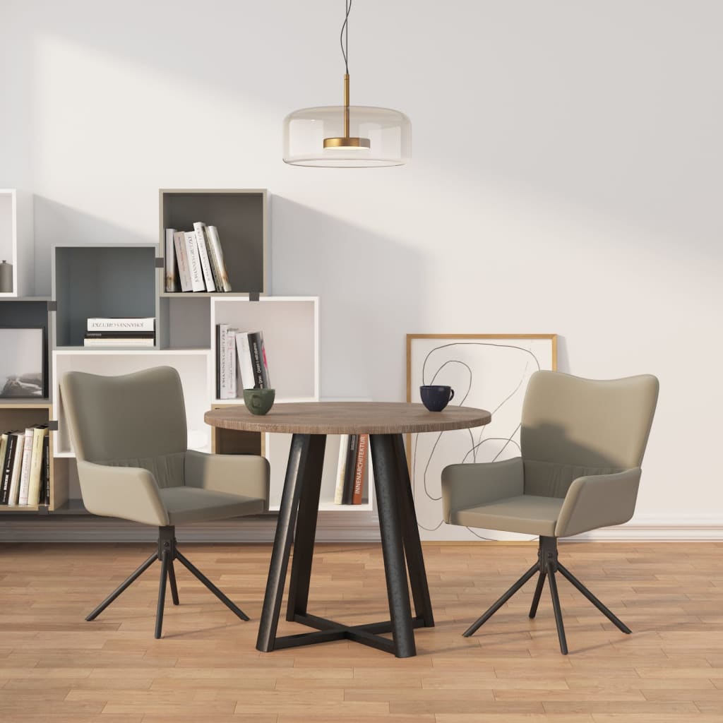 vidaXL Swivel Dining Chairs 2 Pcs Upholstered Accent Leisure Side Chair Velvet-3