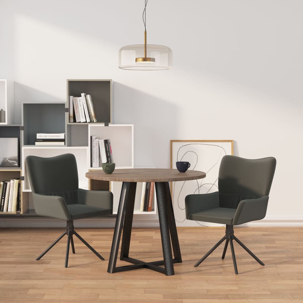 vidaXL Swivel Dining Chairs 2 Pcs Upholstered Accent Leisure Side Chair Velvet-1