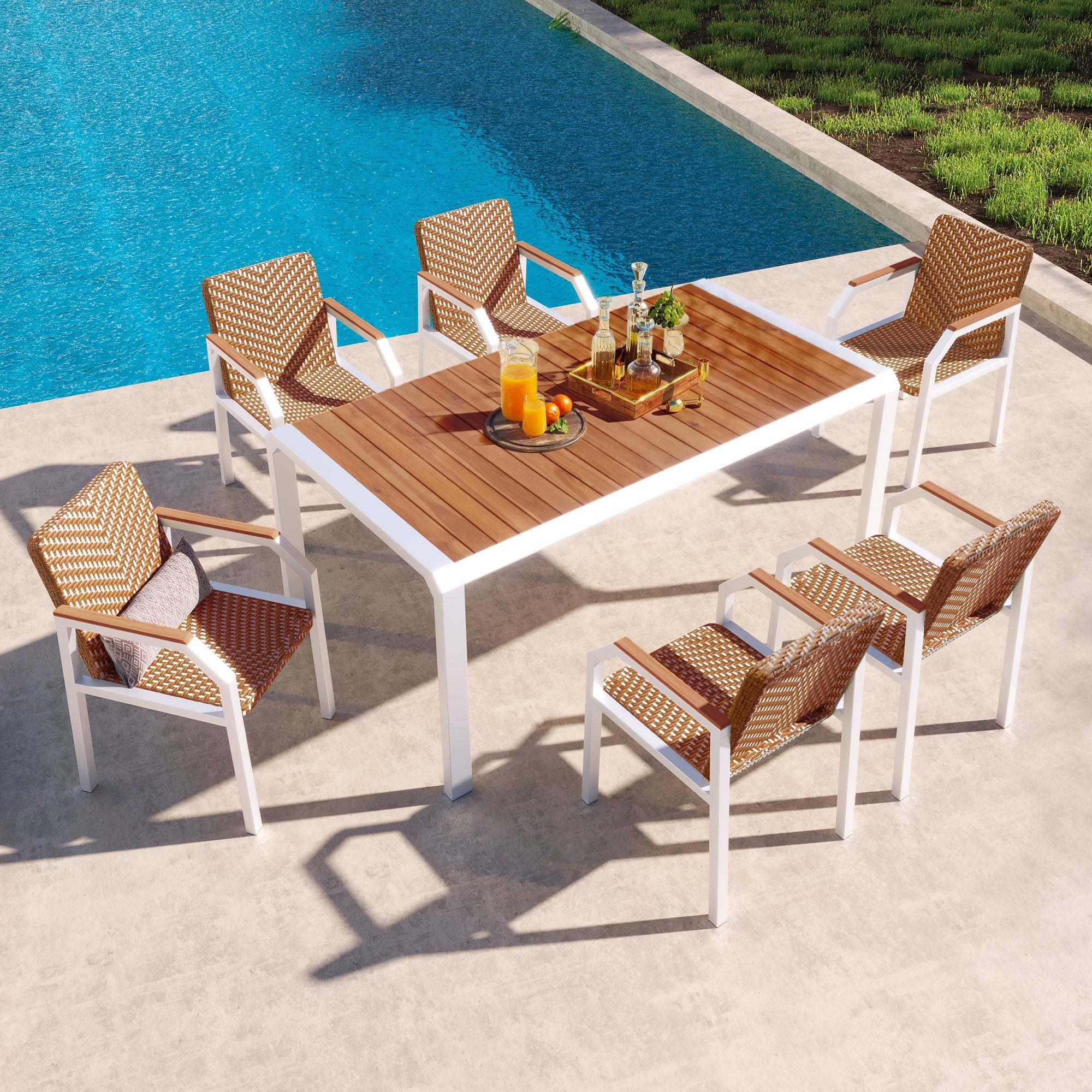 7-Piece Patio Dining Table Set