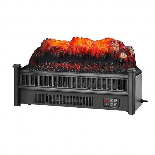 1400W Electric Fireplace Log Heater with Adjustable Flame Brightness-Black-4