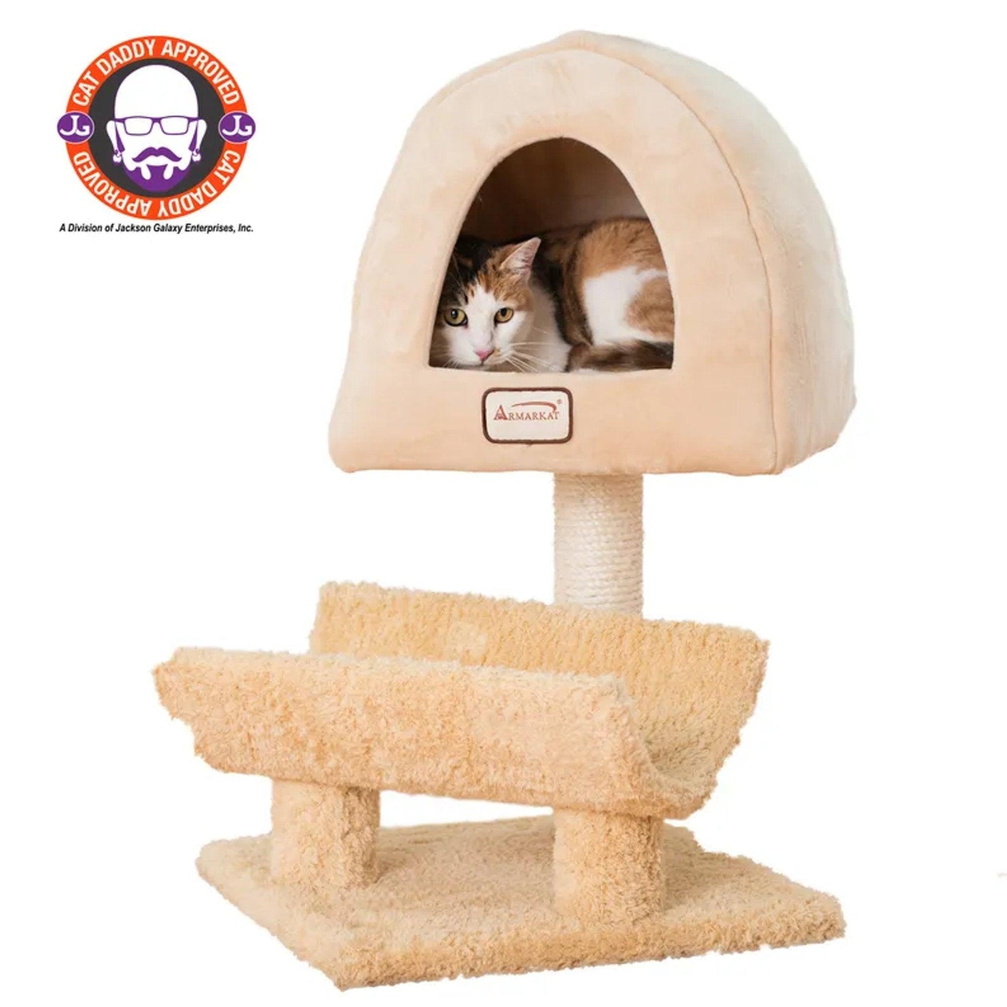 Armarkat X3007 Premium Cat Condo and Scratching Post-1