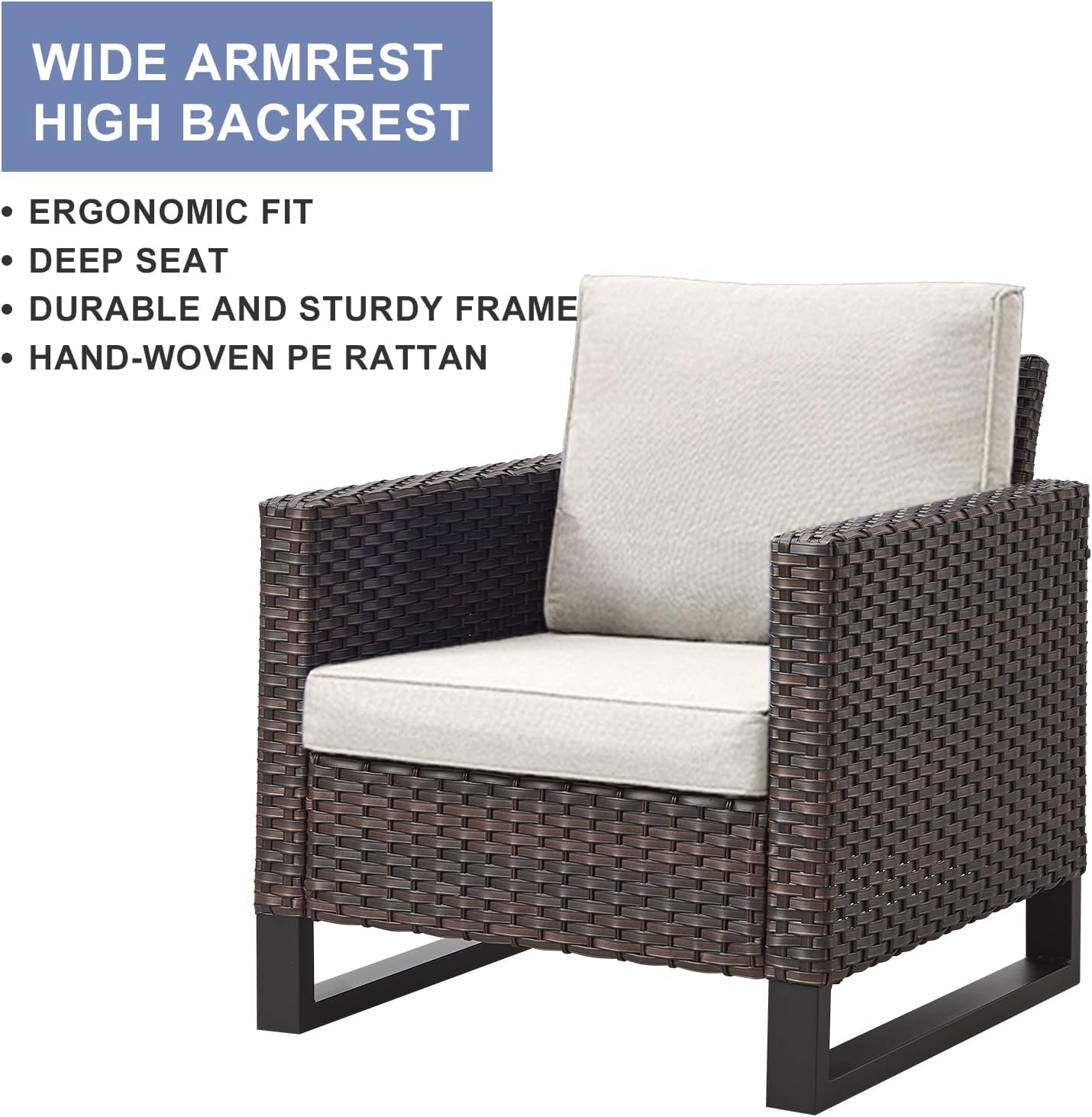 10 Piece Outdoor Sectional Sofa Set with Swivel Chairs-4