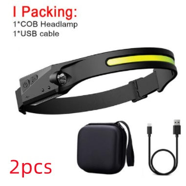 USB Rechargeable COB LED Headlamp