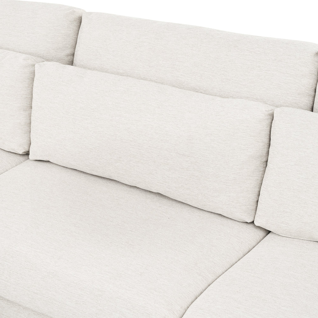 Modern Modular Sectional Sofa with Movable Ottoman