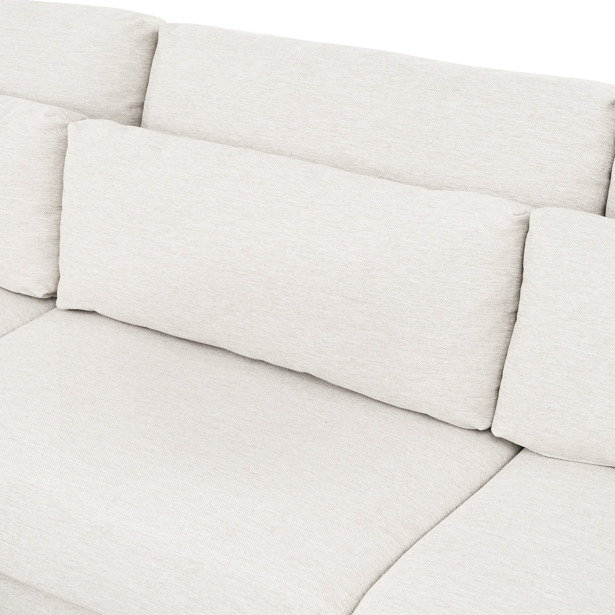 Modern Modular Sectional Sofa with Movable Ottoman