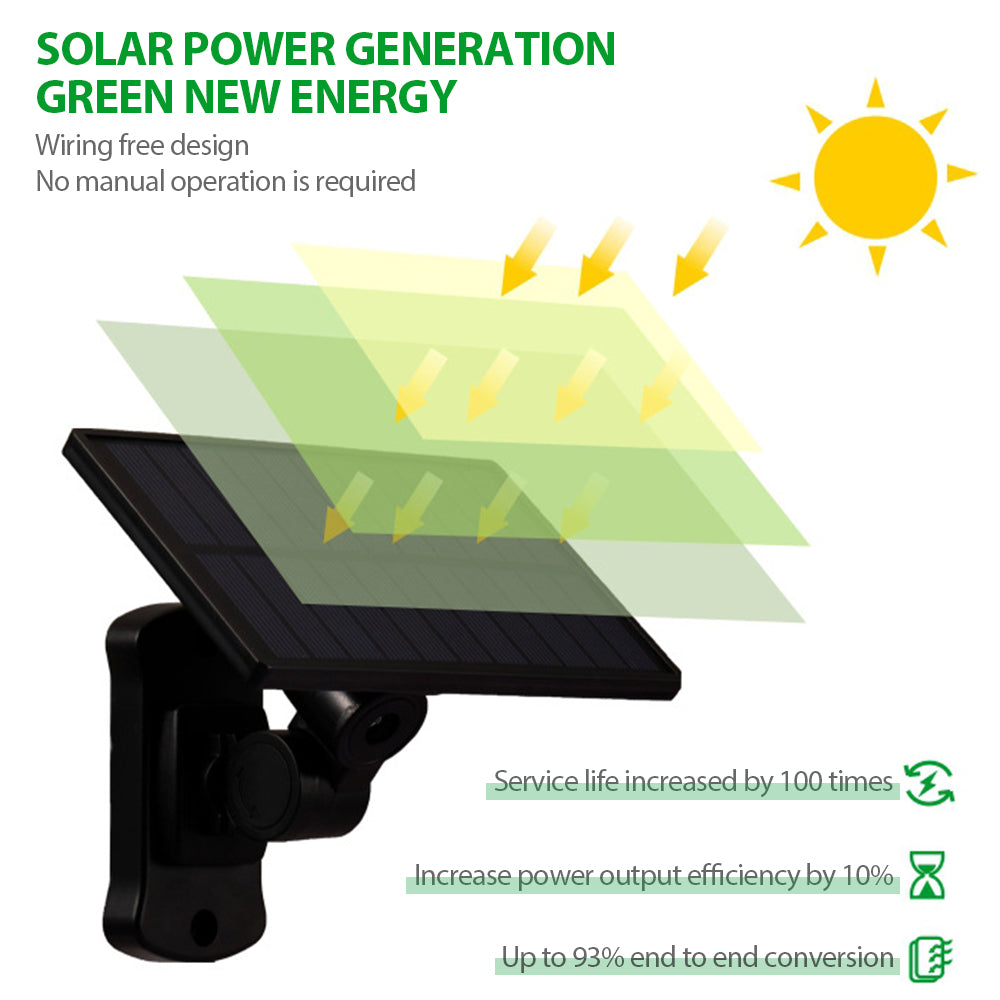 Solar Outdoor Lights 138 LED 3-Head