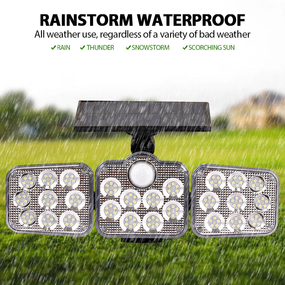 Solar Outdoor Lights 138 LED 3-Head