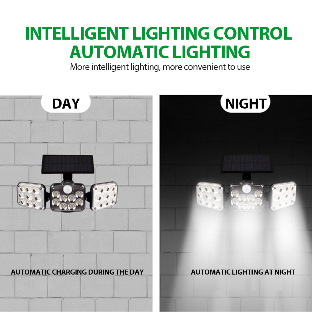 Solar Outdoor Lights 138 LED 3-Head