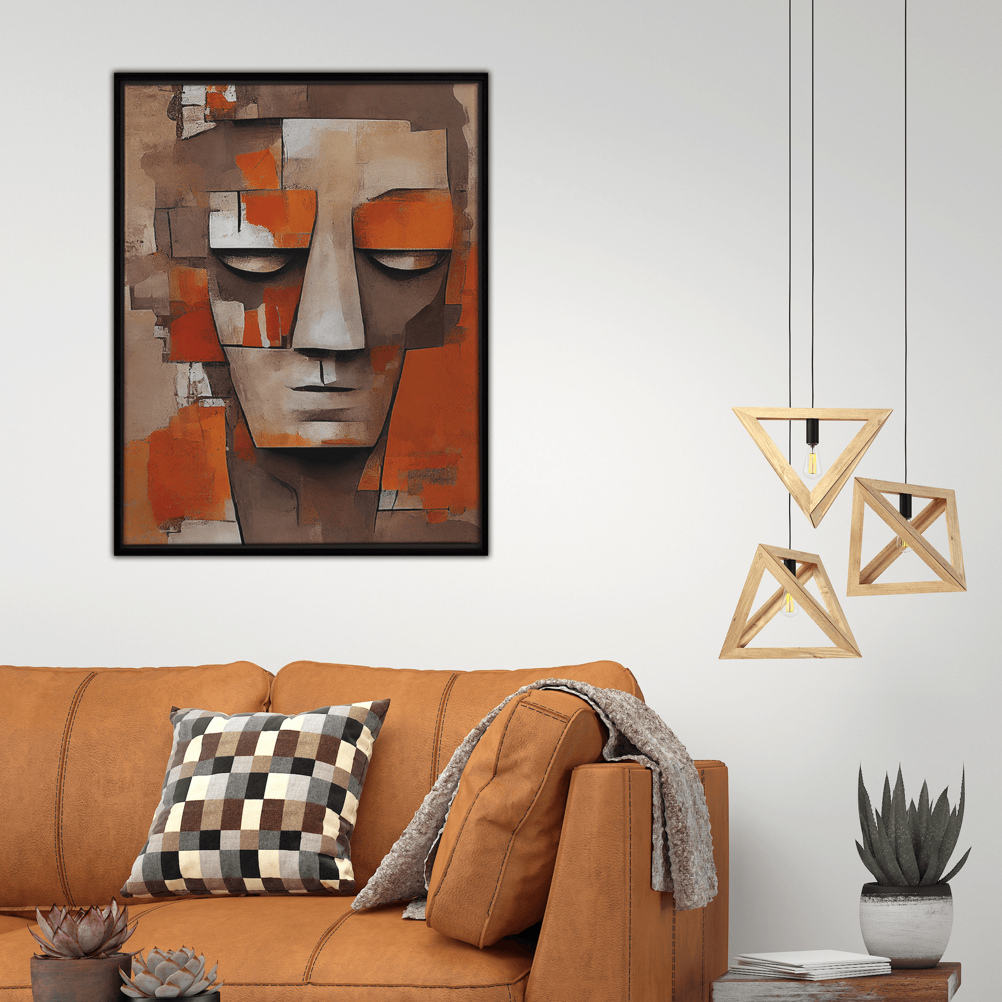 Contemporary Multi-Colour Framed Canvas Art Print-2