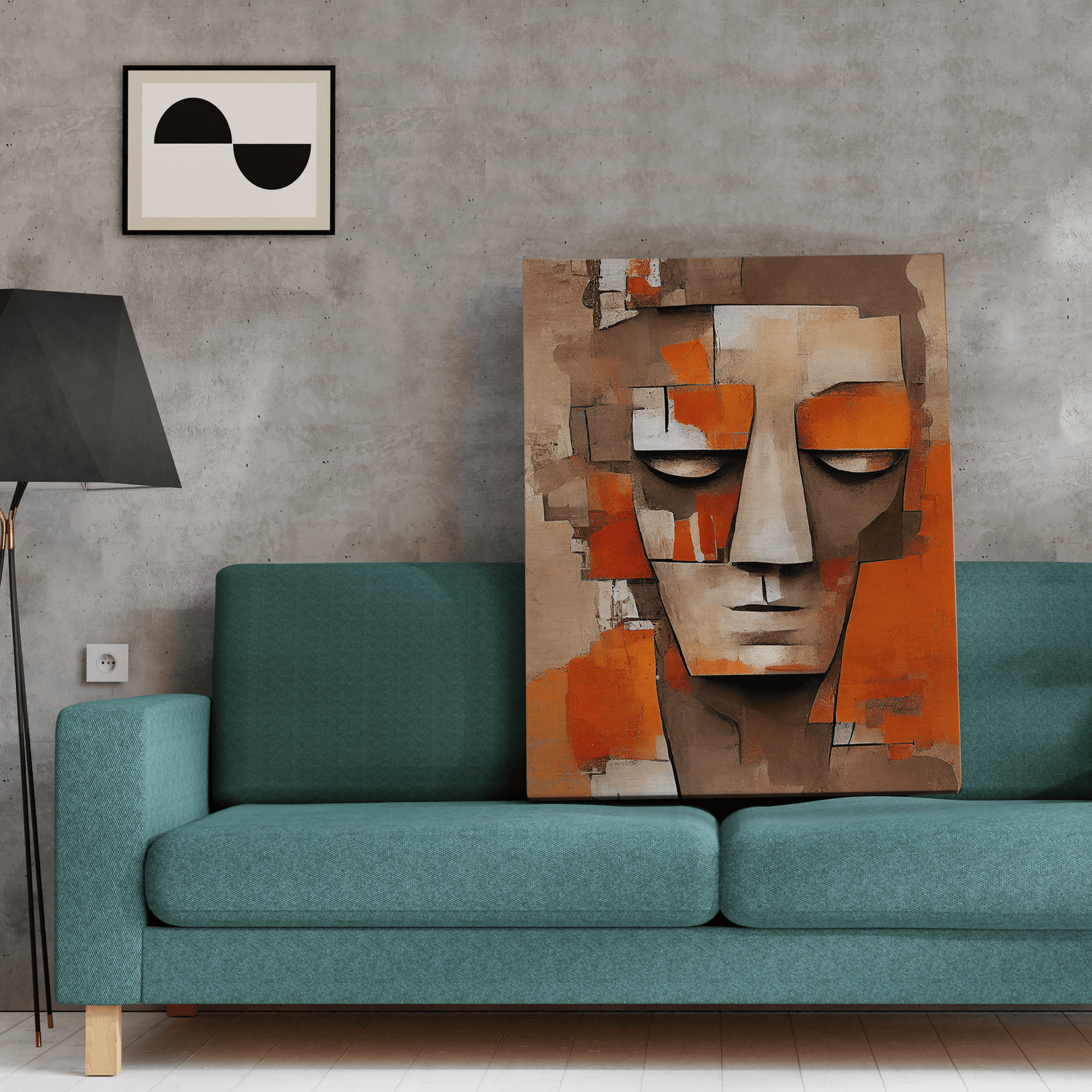 Contemporary Multi-Colour Framed Canvas Art Print-7