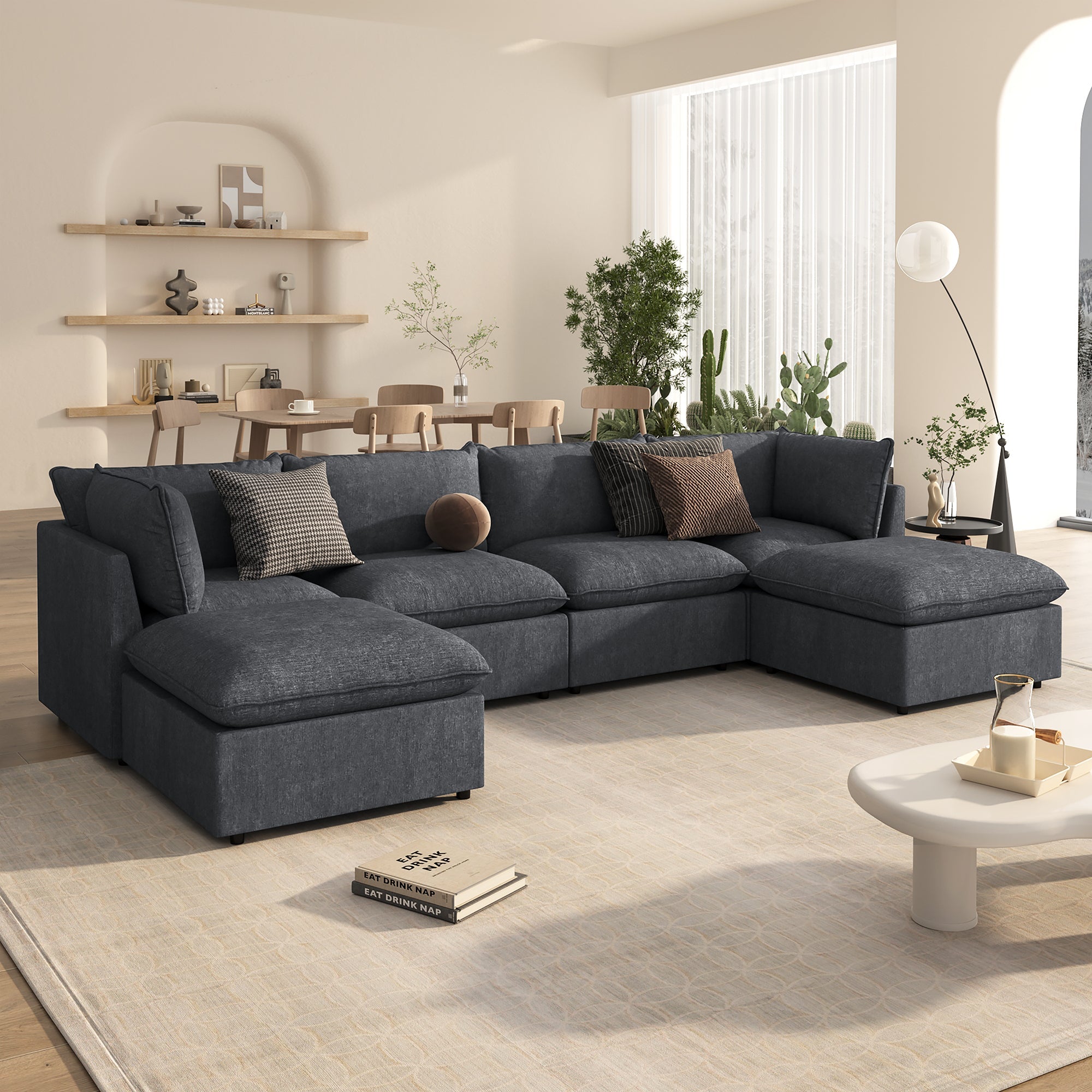 Modern Large U-Shape Sectional Sofa