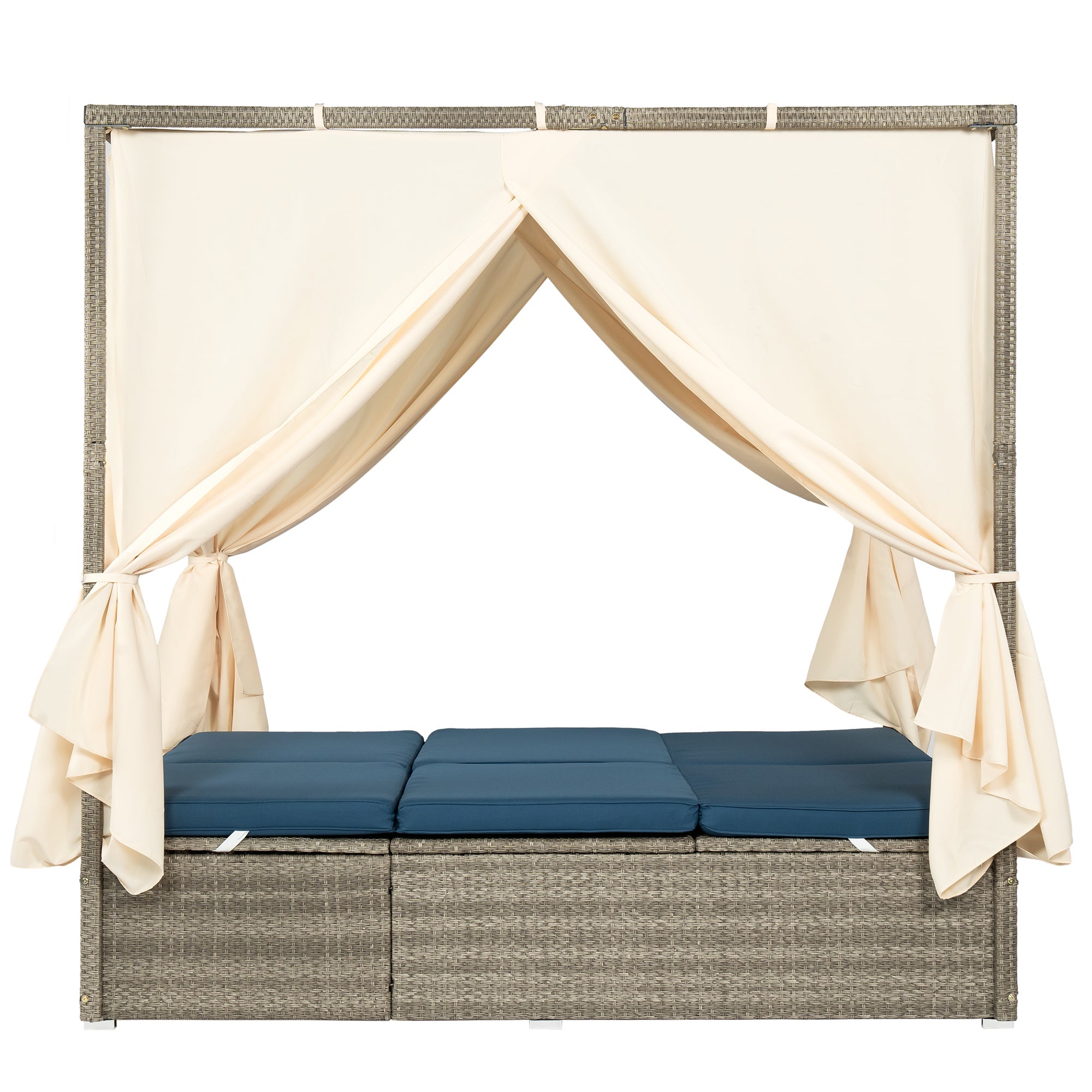 Adjustable Sun Bed With Curtain,High Comfort,With 3 Colors