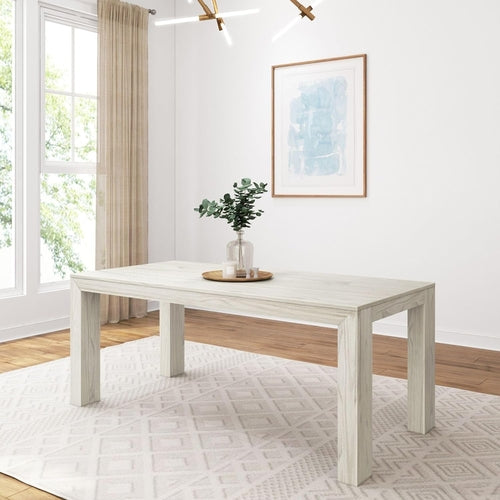 72 Inch Modern Wood Dining Table, Solid Wood Rectangular Dining Table