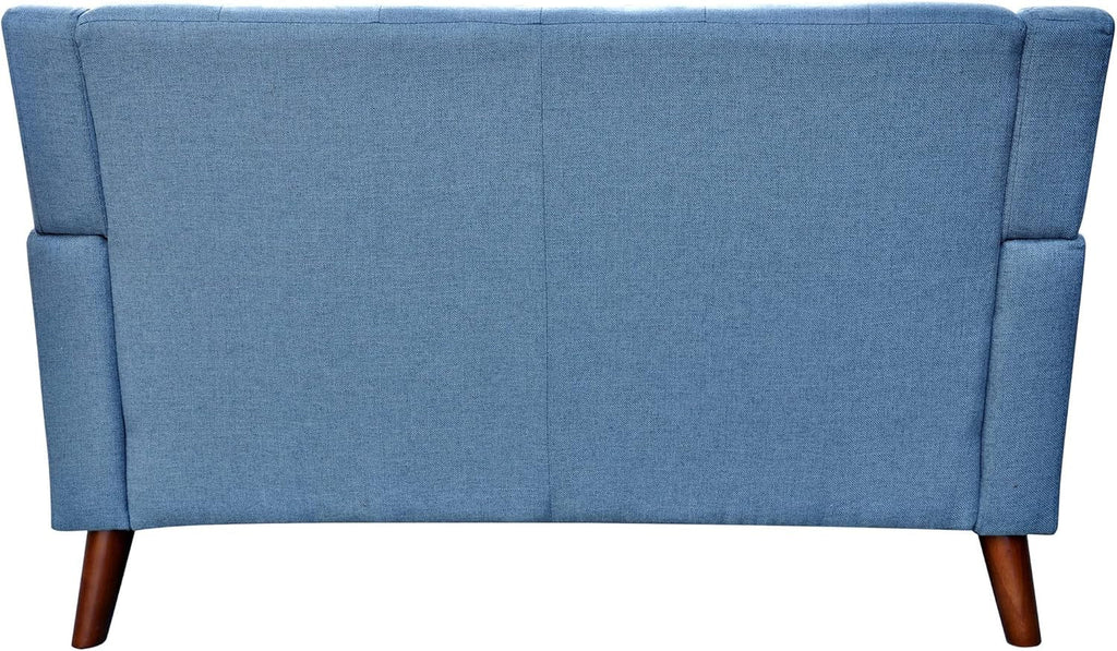 Blue Mid-Century Modern Loveseat