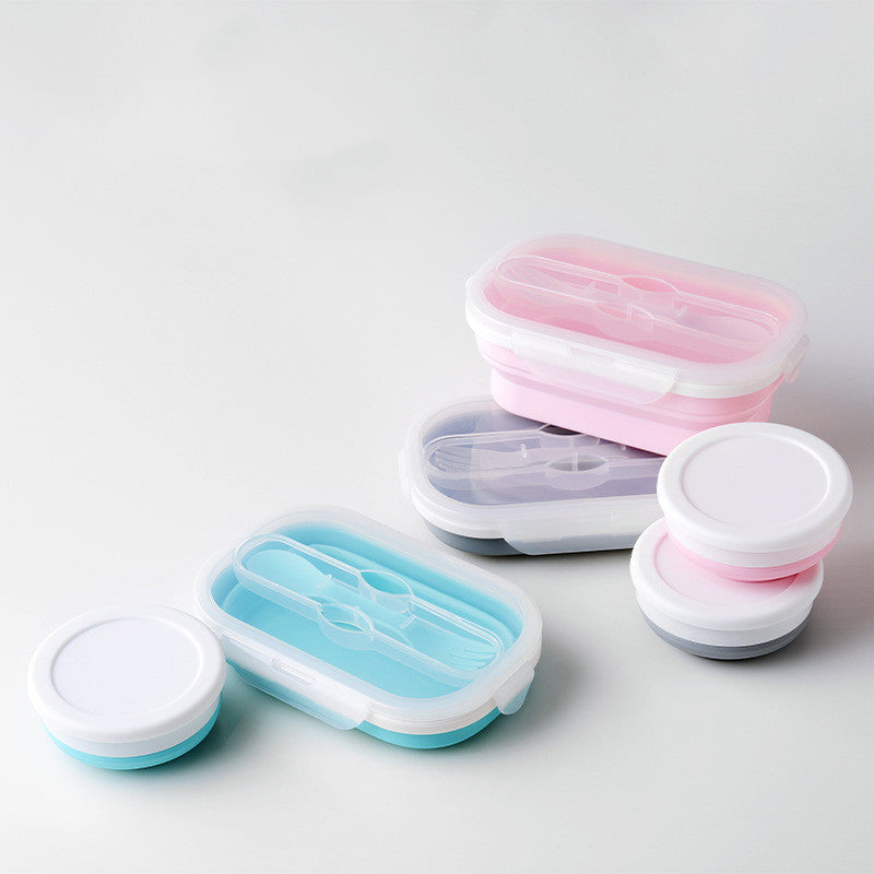 Portable Foldable Silicone Lunch Box – Smart, Space-Saving Dining