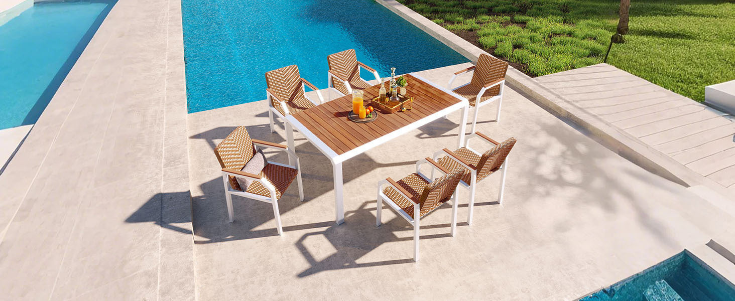 7-Piece Patio Dining Table Set