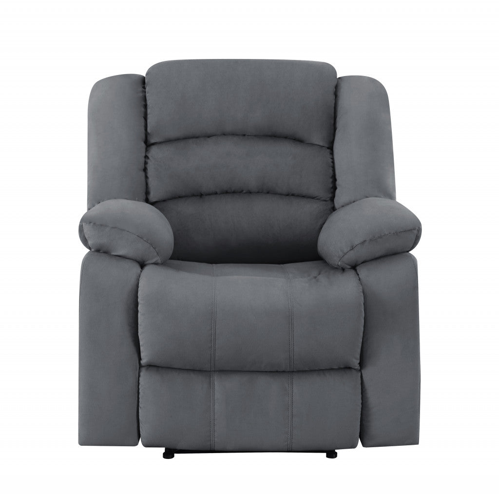 Grey Fabric Loveseat