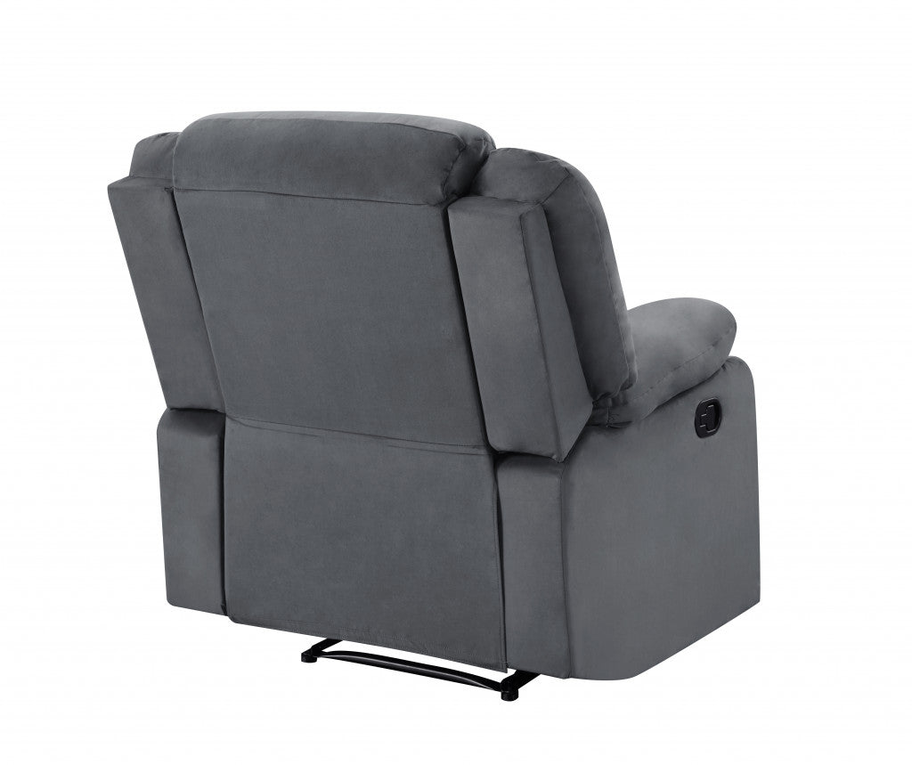 Grey Fabric Loveseat