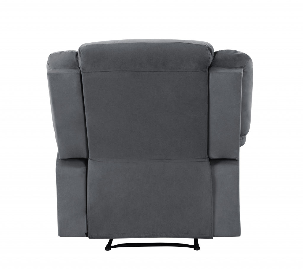 Grey Fabric Loveseat