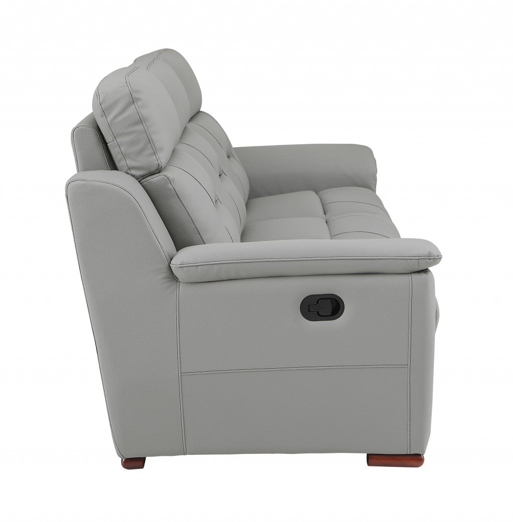 41" Grey Fascinating Leather Reclining Chair.-4