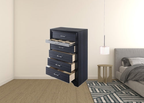 Sleek Black 6-Drawer Dresser
