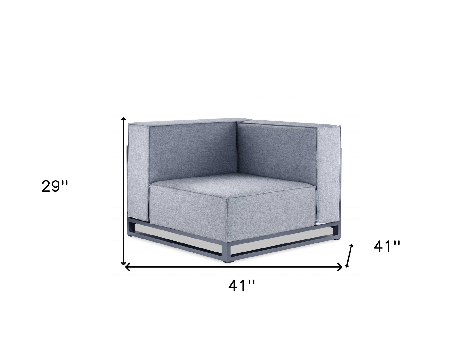 41" Gray Linen Side Chair-4
