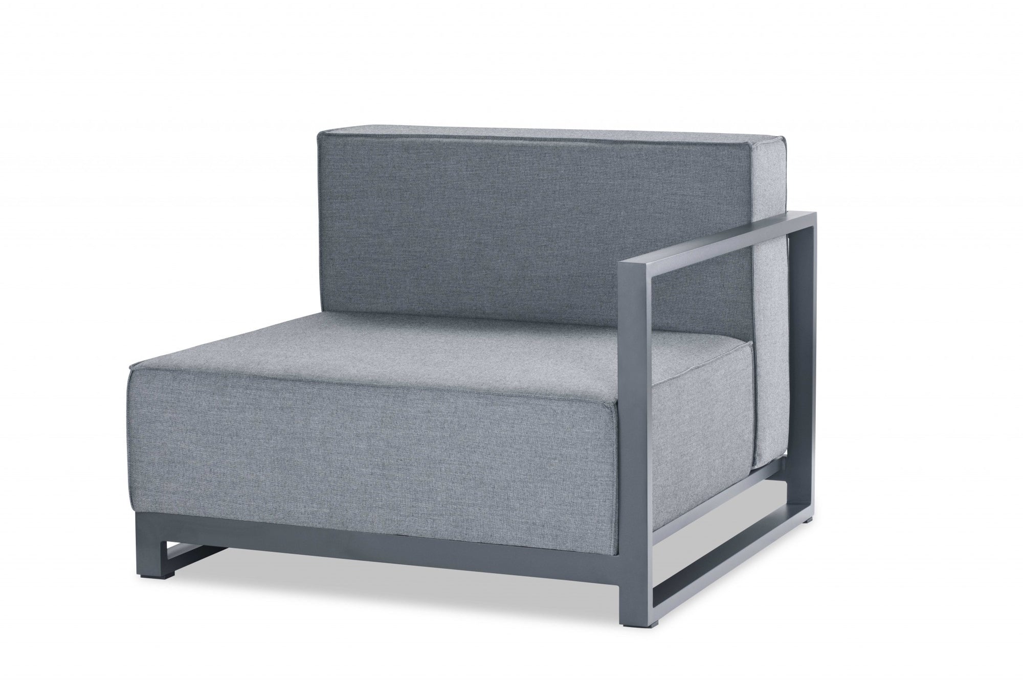 37" Gray Linen Arm Chair-2
