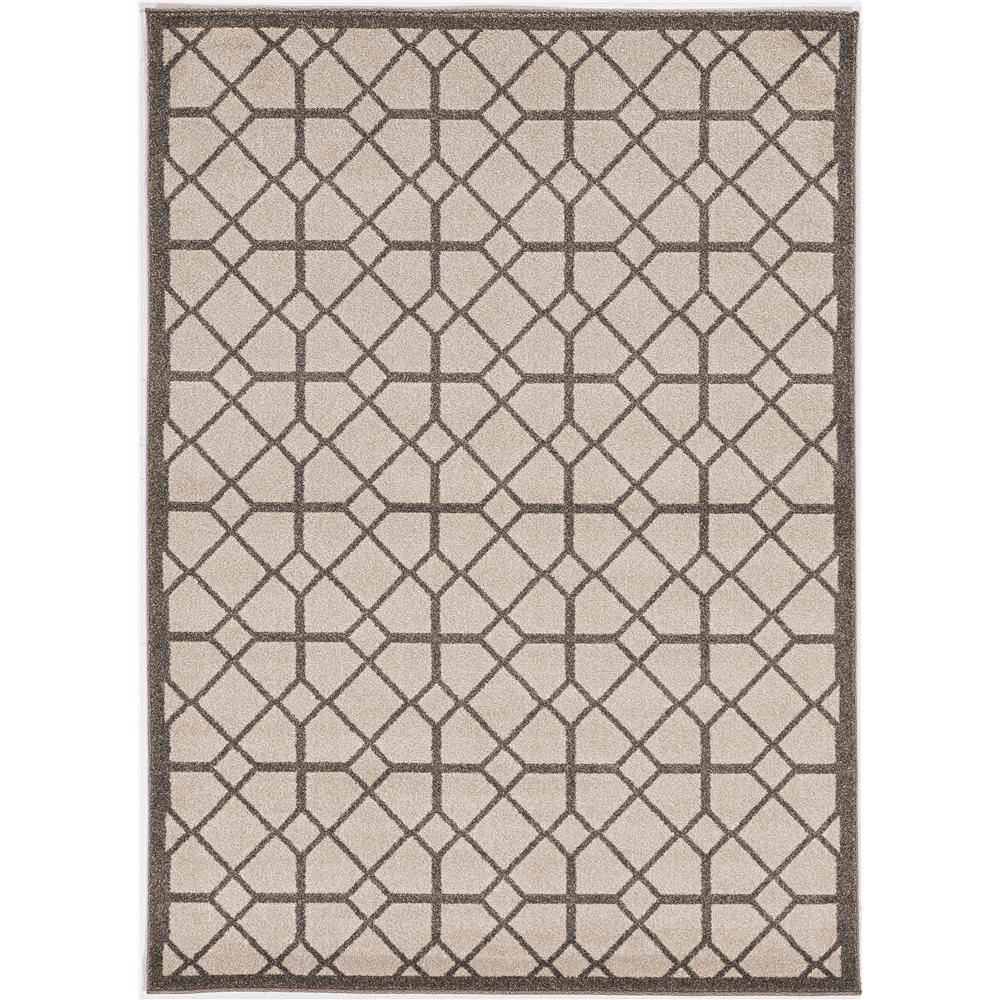 3' X 5' Ivory Or Grey Polypropylene Rug-1