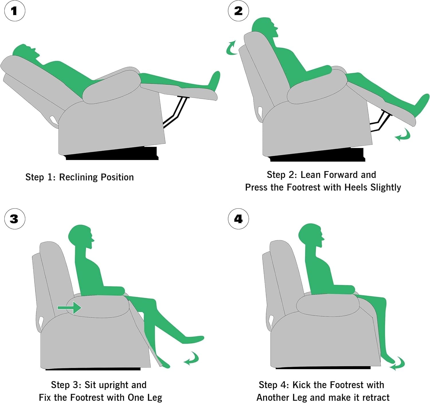 Swivel Rocker Recliner Chair Nursery, Manual Fabric Small Rocking