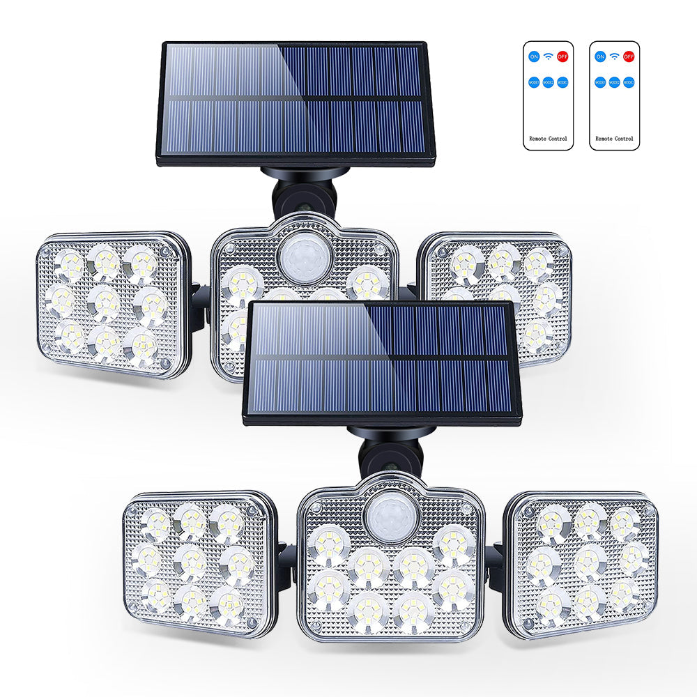 Solar Outdoor Lights 138 LED 3-Head