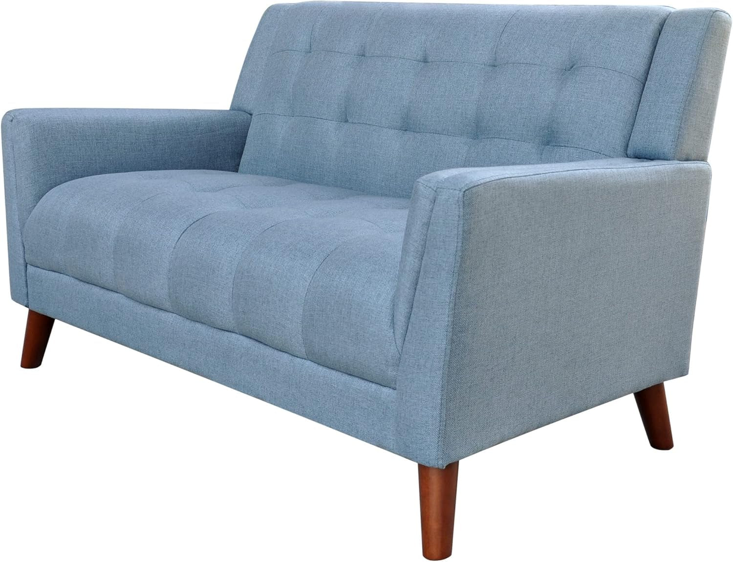 Blue Mid-Century Modern Loveseat
