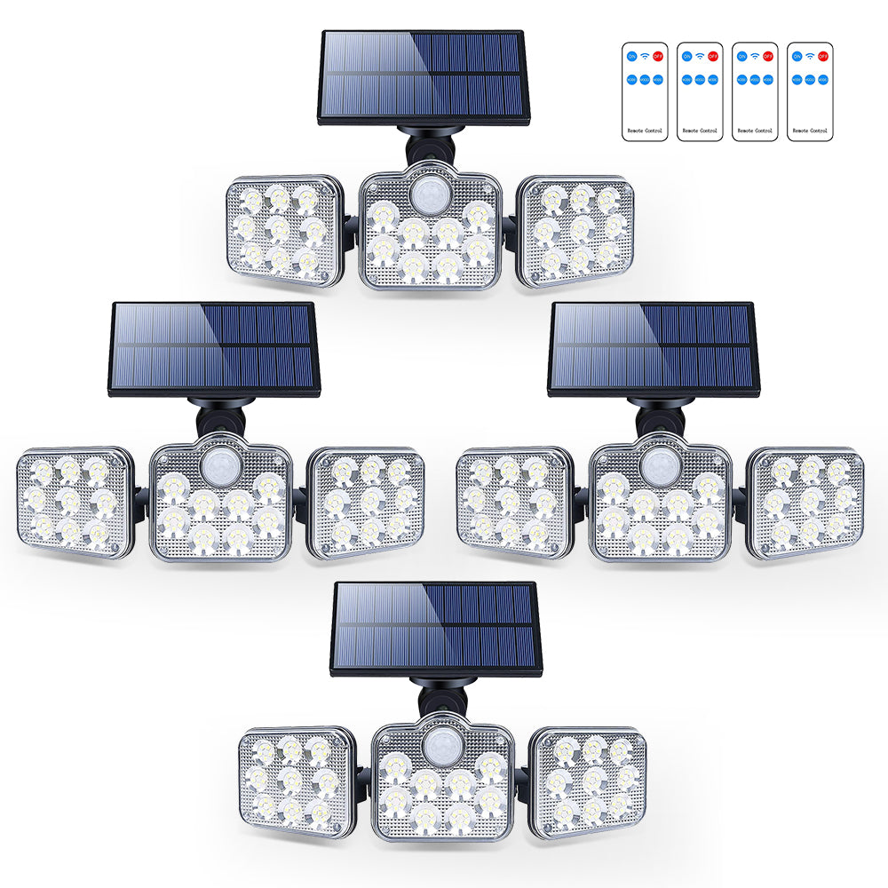 Solar Outdoor Lights 138 LED 3-Head