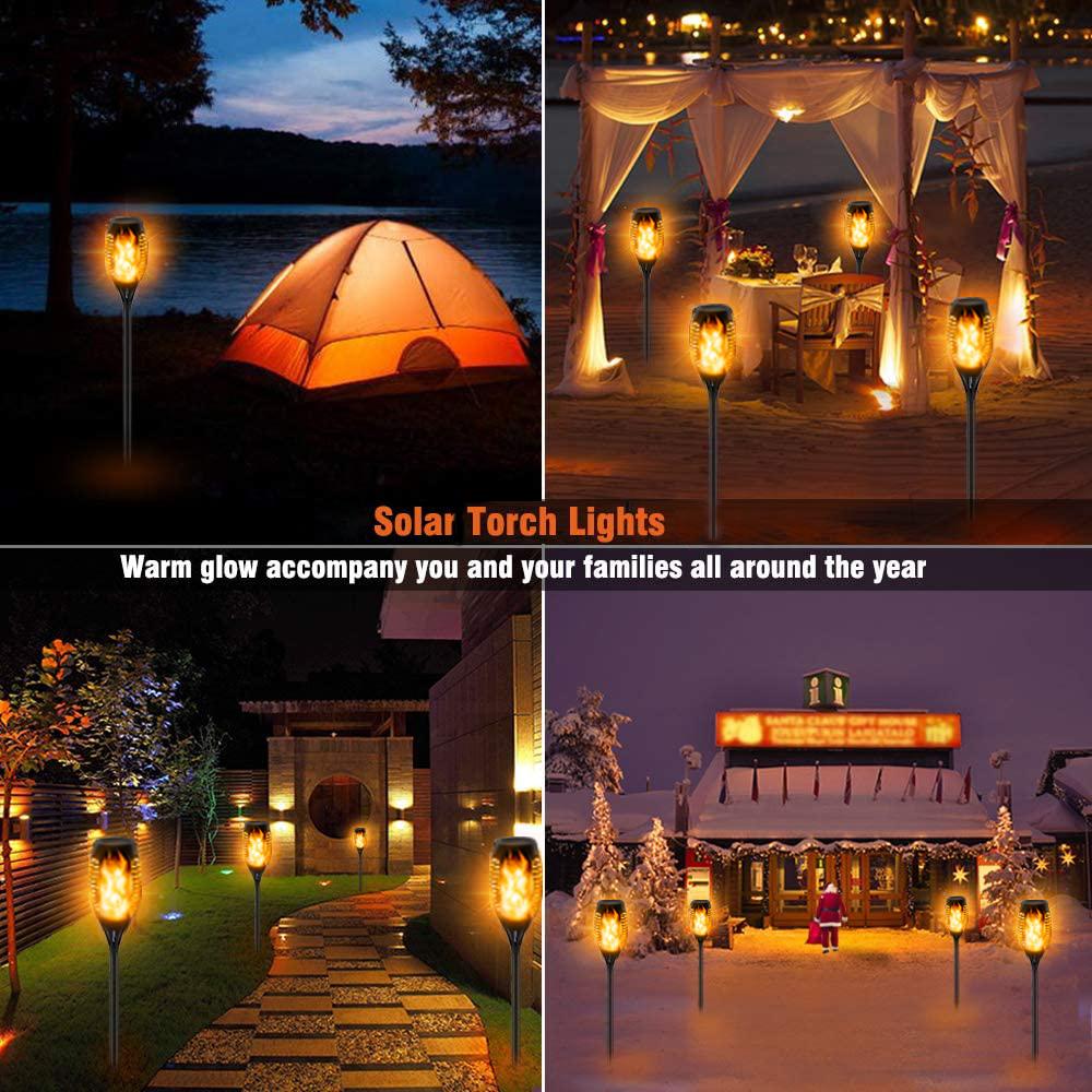 Solar-Powered Small Torch Flame Light