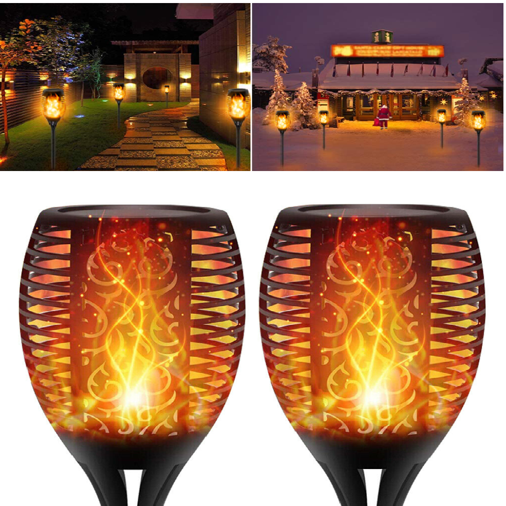 Solar-Powered Small Torch Flame Light
