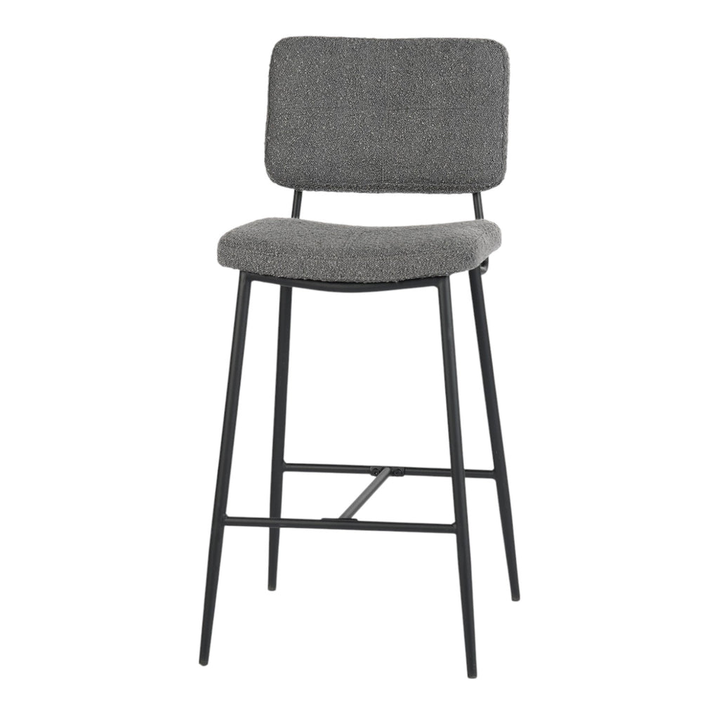 Set of Two Green and Black Manufactured Wood and Steel Low Back Bar Height Bar Chairs-2