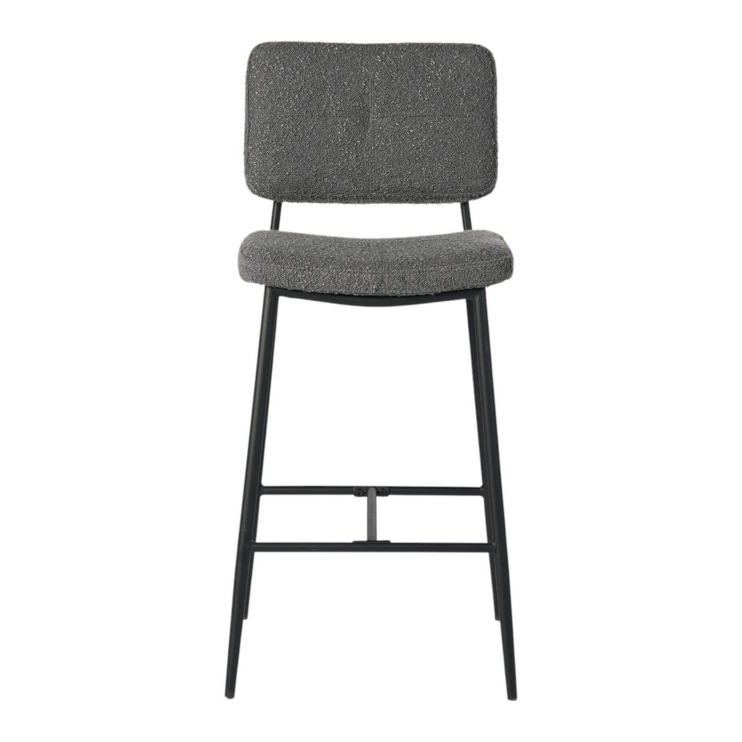 Set of Two Green and Black Manufactured Wood and Steel Low Back Bar Height Bar Chairs-1