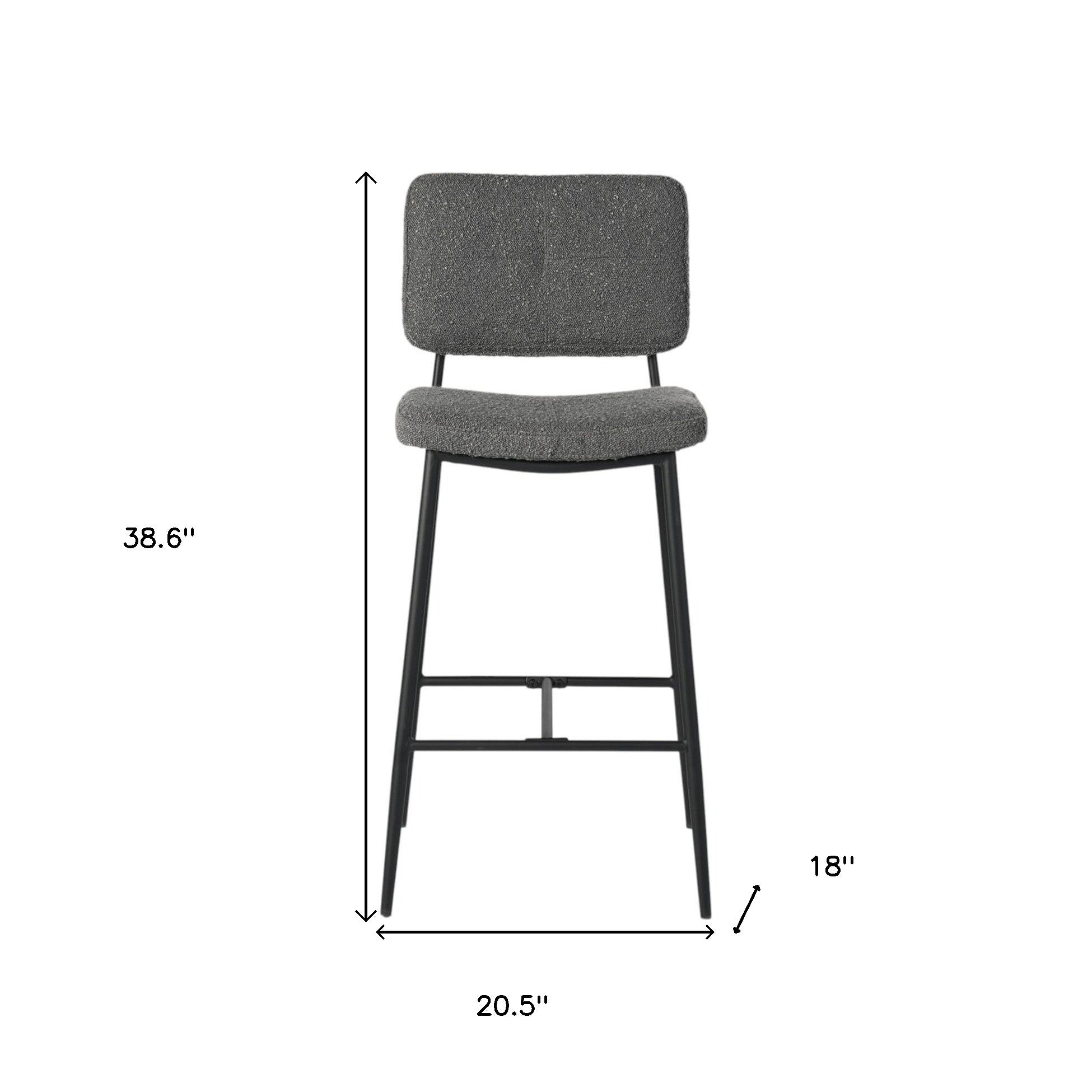 Set of Two Green and Black Manufactured Wood and Steel Low Back Bar Height Bar Chairs-6