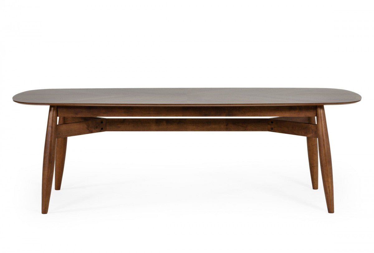 95" Brown Solid Wood Dining Table-2