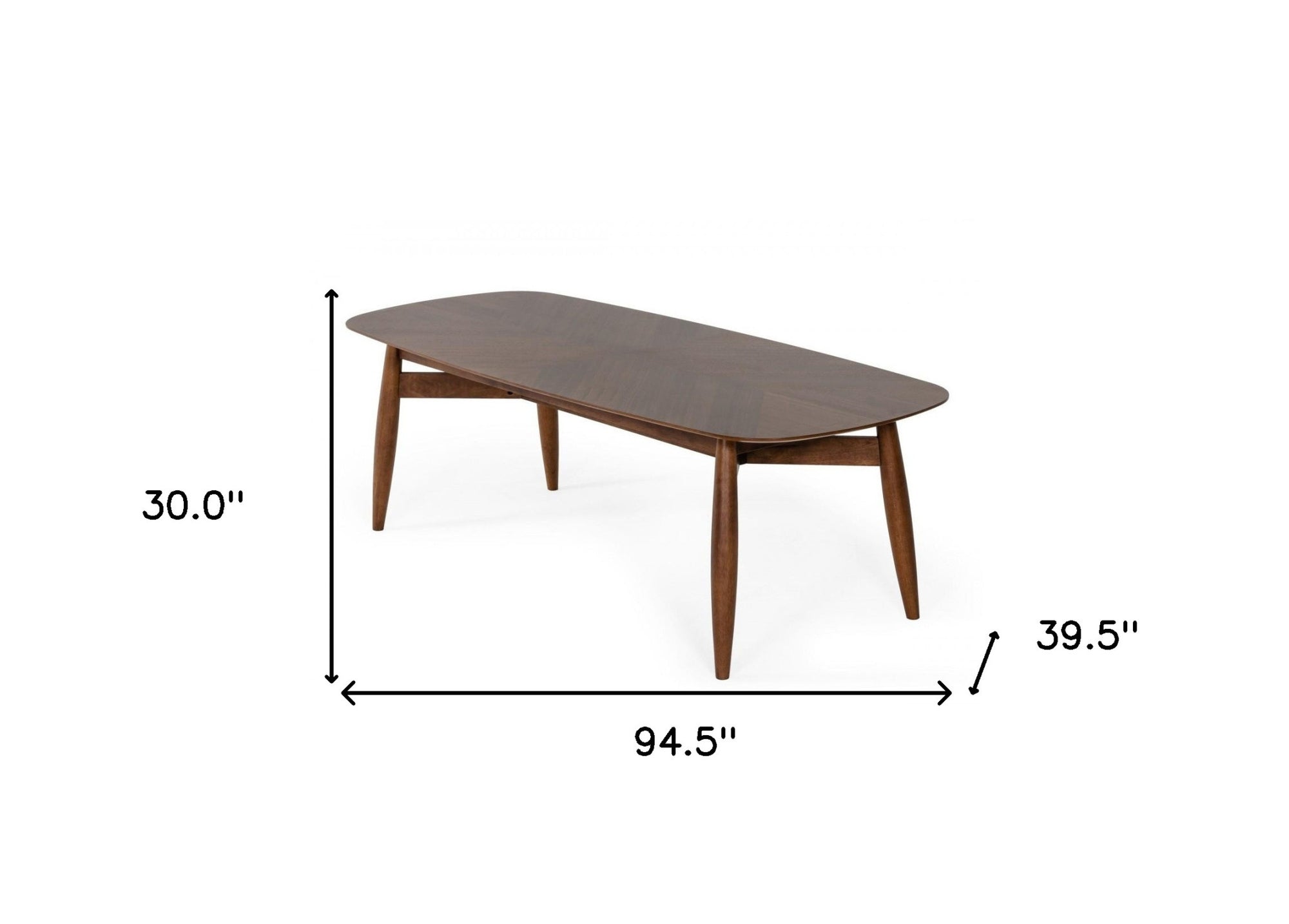 95" Brown Solid Wood Dining Table-5