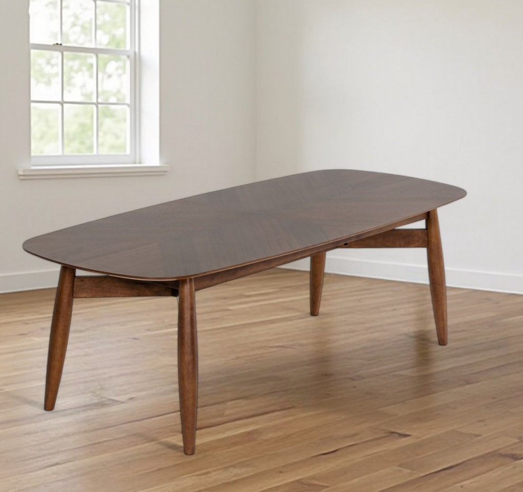 95" Brown Solid Wood Dining Table-0